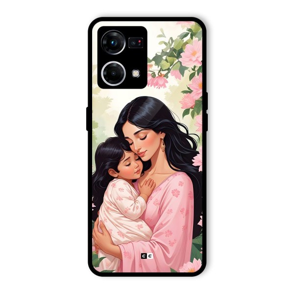 Mother Love Glass Back Case for Oppo F21 Pro 5G