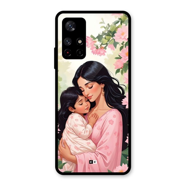 Mother Love Glass Back Case for Redmi Note 11T 5G