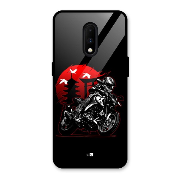 Moto Lean Glass Back Case for OnePlus 7