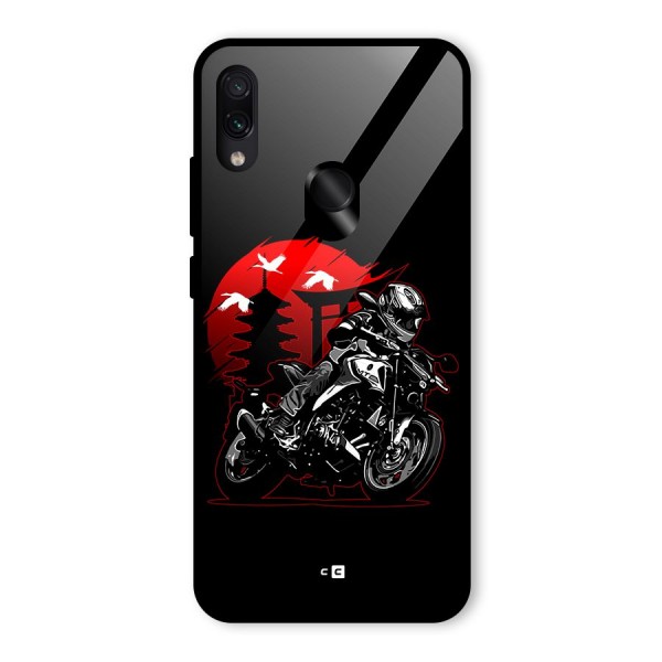 Moto Lean Glass Back Case for Redmi Note 7