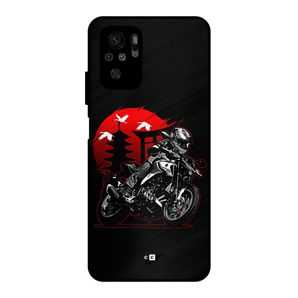 Moto Lean Metal Back Case for Redmi Note 10