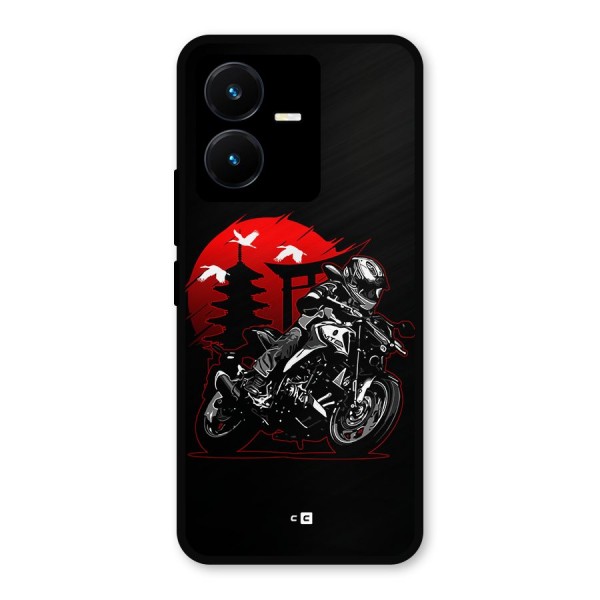 Moto Lean Metal Back Case for Vivo Y22s