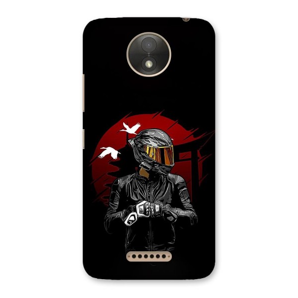 Moto Rider Ready Back Case for Moto C Plus