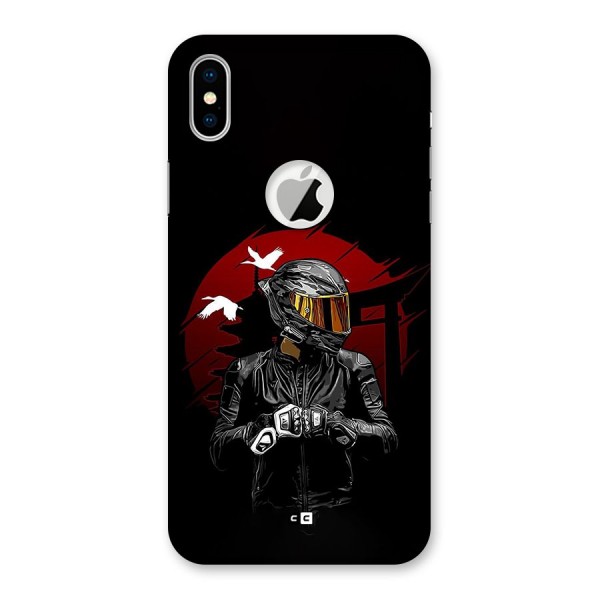 Moto Rider Ready Back Case for iPhone XS Logo Cut