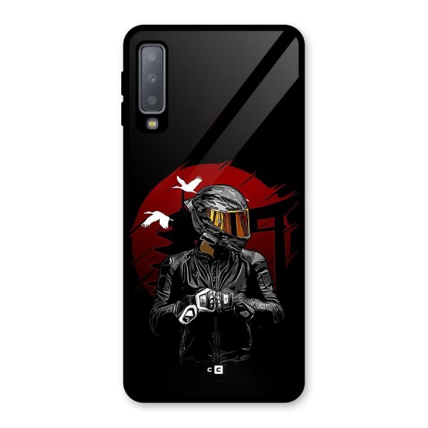 Moto Rider Ready Glass Back Case for Galaxy A7 (2018)