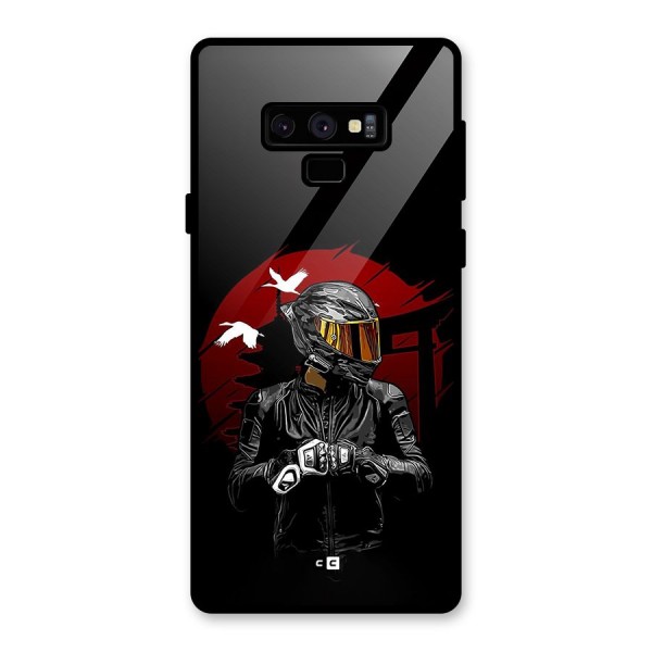 Moto Rider Ready Glass Back Case for Galaxy Note 9