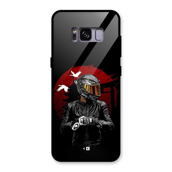 Moto Rider Ready Glass Back Case for Galaxy S8