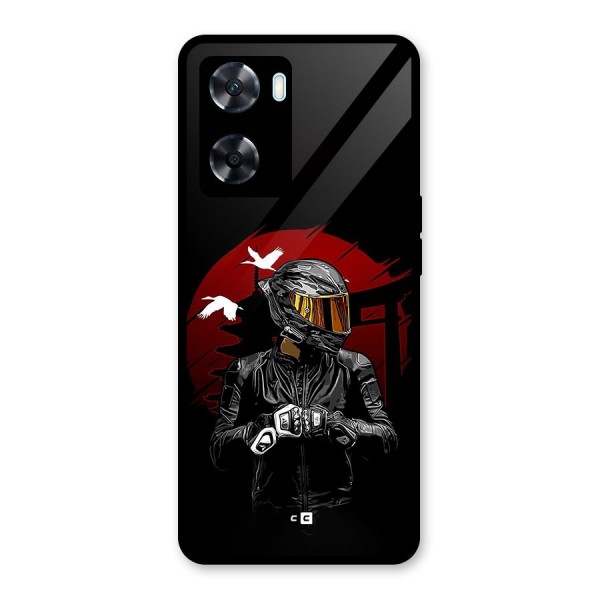 Moto Rider Ready Glass Back Case for Oppo A77s