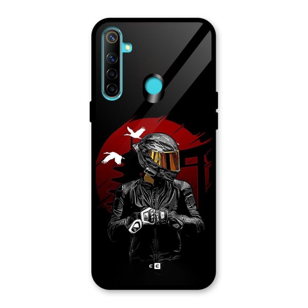 Moto Rider Ready Glass Back Case for Realme 5s