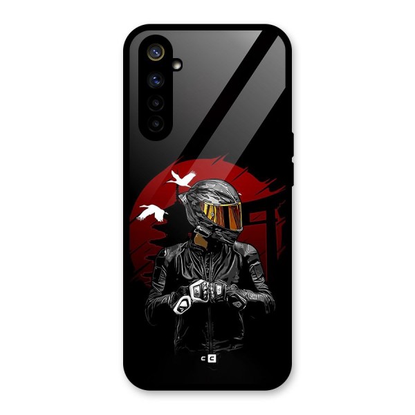 Moto Rider Ready Glass Back Case for Realme 6