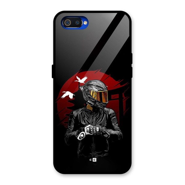 Moto Rider Ready Glass Back Case for Realme C2