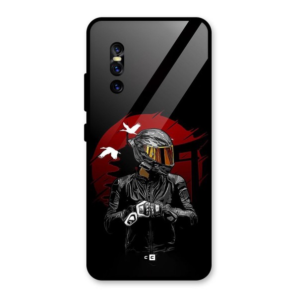 Moto Rider Ready Glass Back Case for Vivo V15 Pro