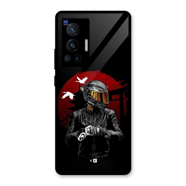 Moto Rider Ready Glass Back Case for Vivo X70 Pro