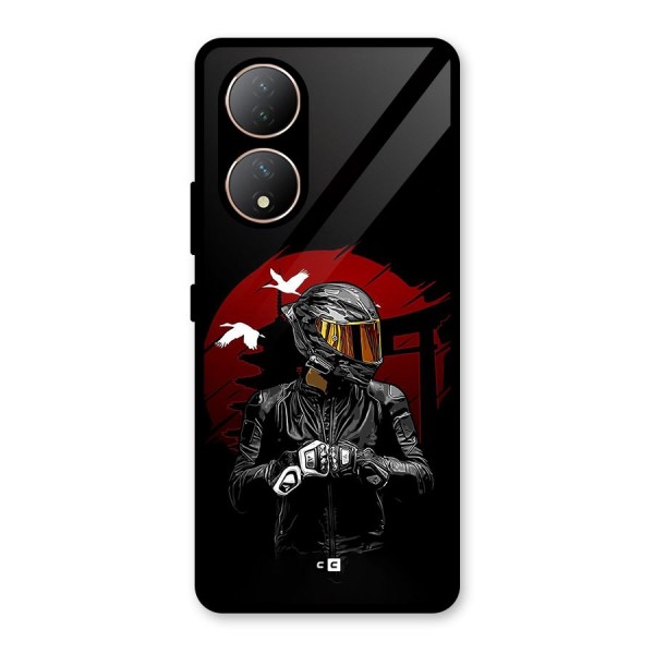 Moto Rider Ready Glass Back Case for Vivo Y100A