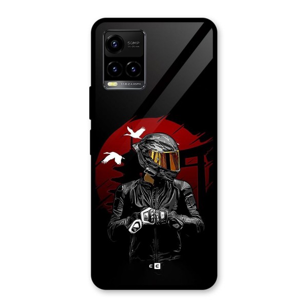 Moto Rider Ready Glass Back Case for Vivo Y21T