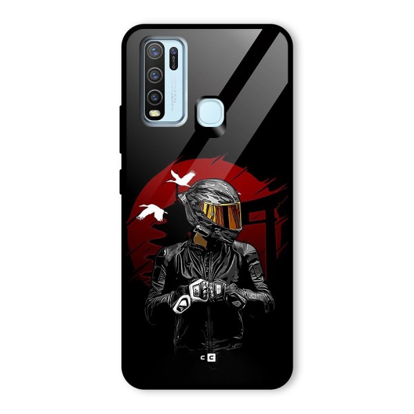 Moto Rider Ready Glass Back Case for Vivo Y30