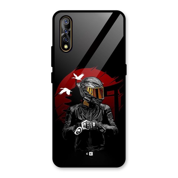 Moto Rider Ready Glass Back Case for Vivo Z1x