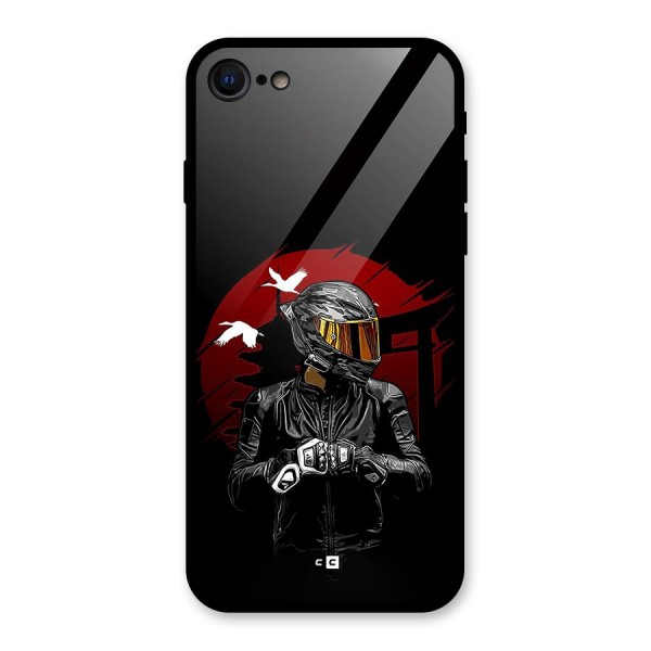 Moto Rider Ready Glass Back Case for iPhone 8