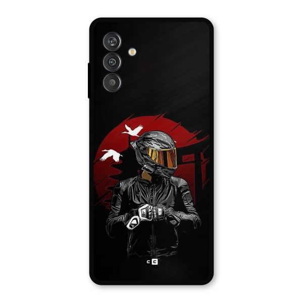 Moto Rider Ready Metal Back Case for Galaxy M13