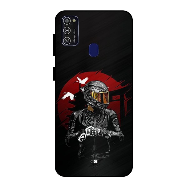 Moto Rider Ready Metal Back Case for Galaxy M21