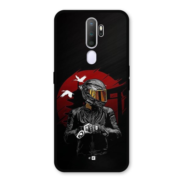 Moto Rider Ready Metal Back Case for Oppo A9 (2020)