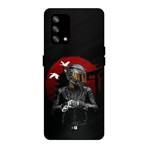 Moto Rider Ready Metal Back Case for Oppo F19s