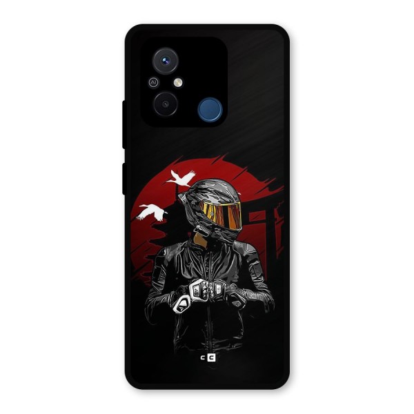 Moto Rider Ready Metal Back Case for Poco C55