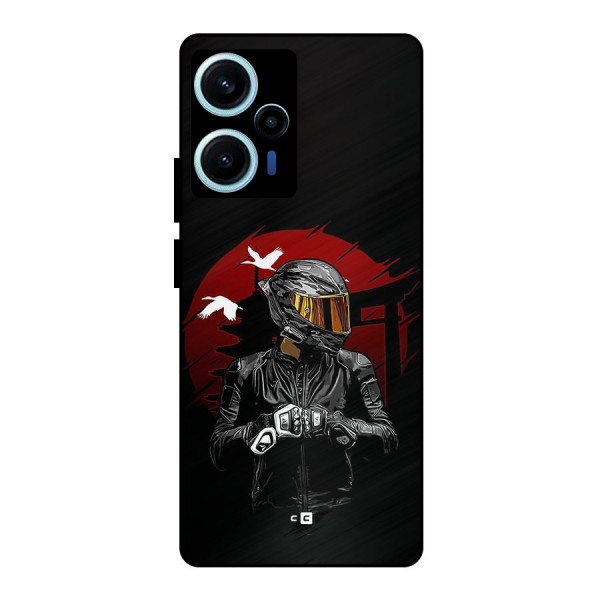 Moto Rider Ready Metal Back Case for Poco F5