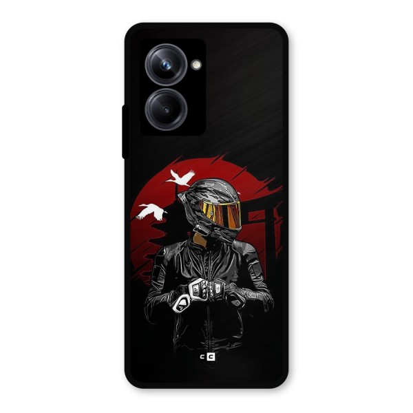 Moto Rider Ready Metal Back Case for Realme 10 Pro