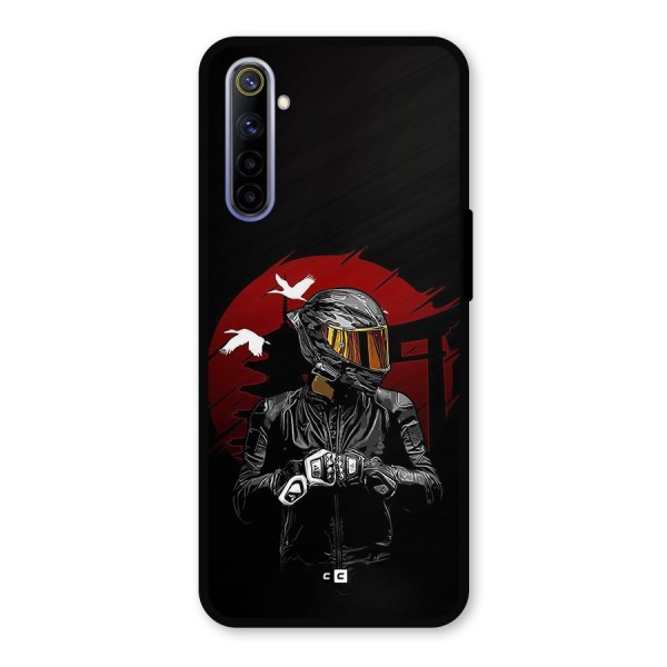 Moto Rider Ready Metal Back Case for Realme 6