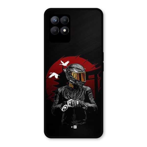 Moto Rider Ready Metal Back Case for Realme 8i