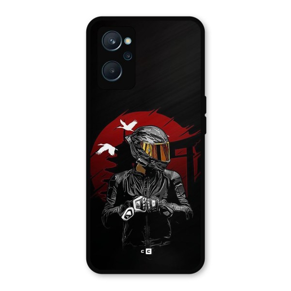 Moto Rider Ready Metal Back Case for Realme 9i