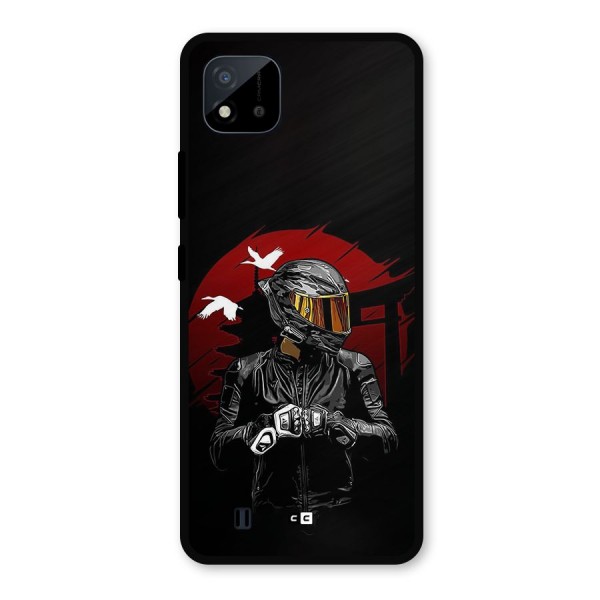 Moto Rider Ready Metal Back Case for Realme C11 2021