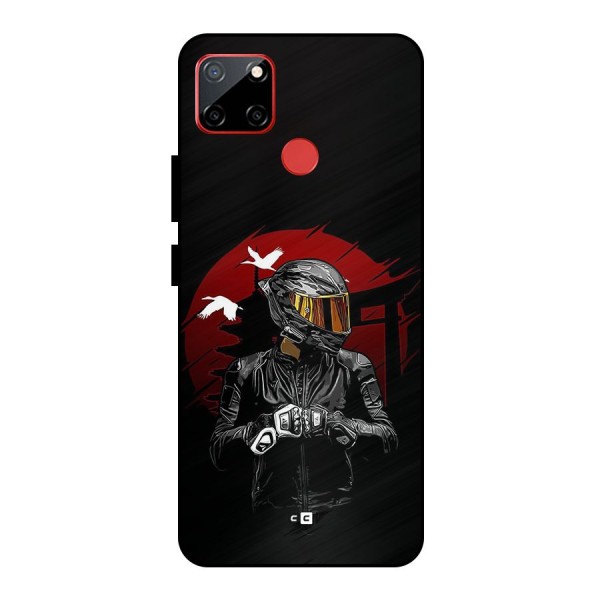 Moto Rider Ready Metal Back Case for Realme C12