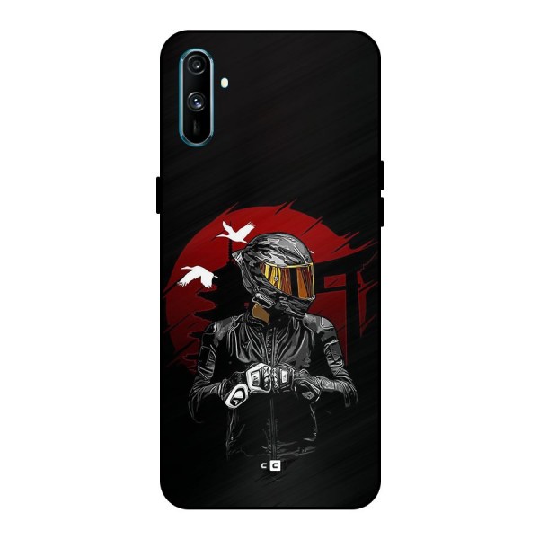 Moto Rider Ready Metal Back Case for Realme C3