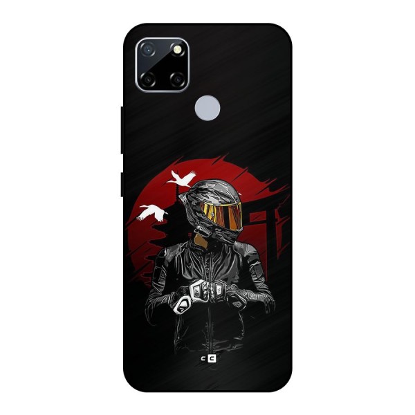 Moto Rider Ready Metal Back Case for Realme Narzo 20