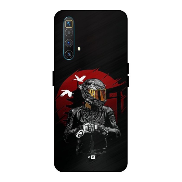 Moto Rider Ready Metal Back Case for Realme X3 SuperZoom