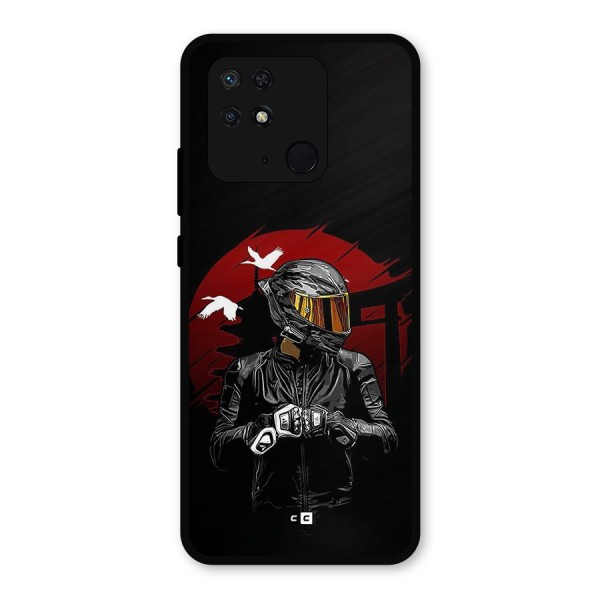 Moto Rider Ready Metal Back Case for Redmi 10