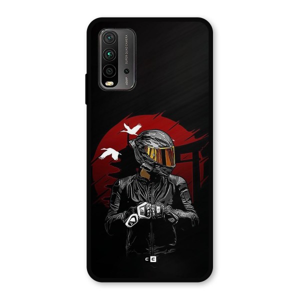 Moto Rider Ready Metal Back Case for Redmi 9 Power