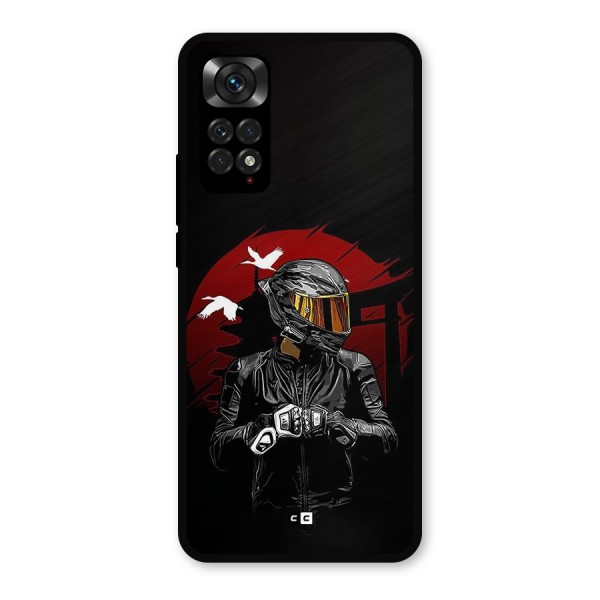 Moto Rider Ready Metal Back Case for Redmi Note 11