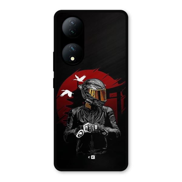 Moto Rider Ready Metal Back Case for Vivo T2