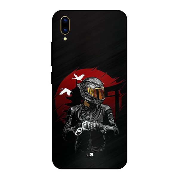 Moto Rider Ready Metal Back Case for Vivo V11 Pro