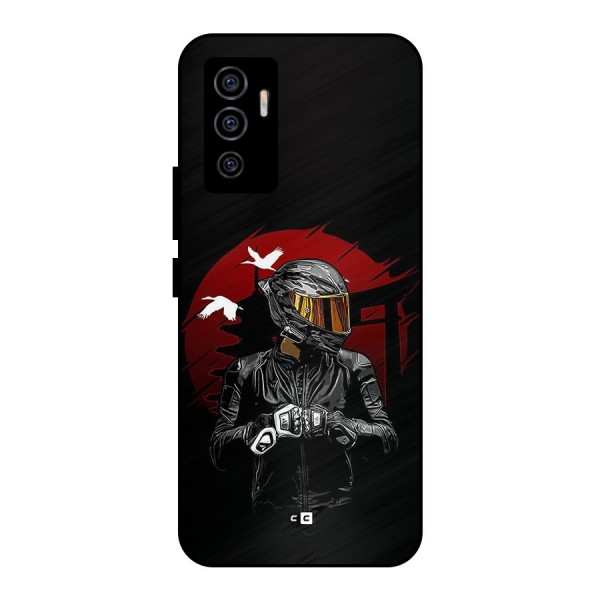 Moto Rider Ready Metal Back Case for Vivo V23e