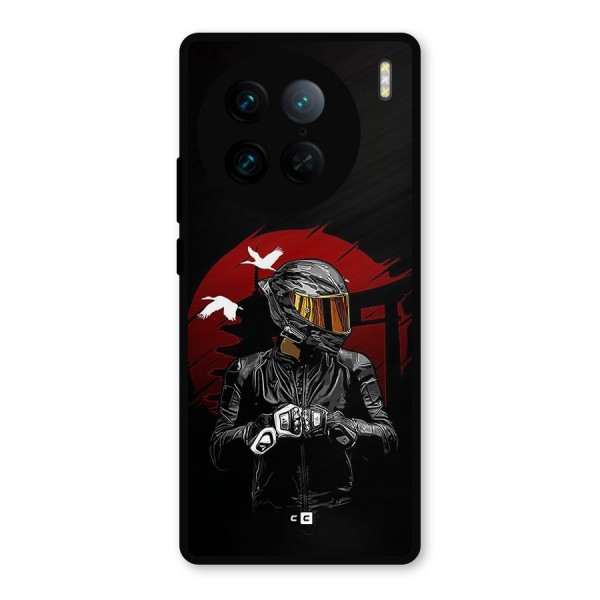 Moto Rider Ready Metal Back Case for Vivo X90 Pro