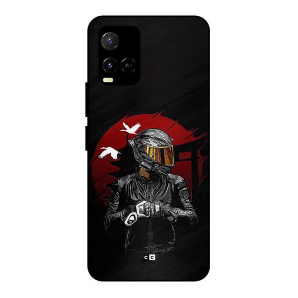 Moto Rider Ready Metal Back Case for Vivo Y21