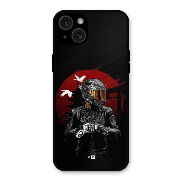 Moto Rider Ready Metal Back Case for iPhone 15 Plus