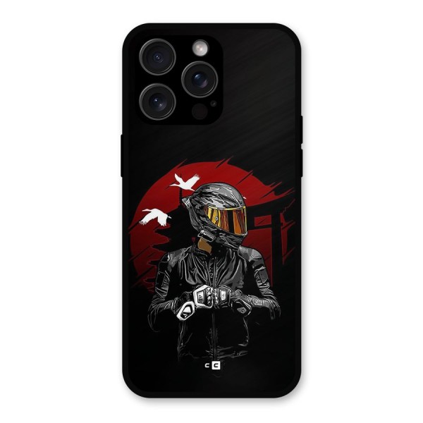 Moto Rider Ready Metal Back Case for iPhone 15 Pro Max