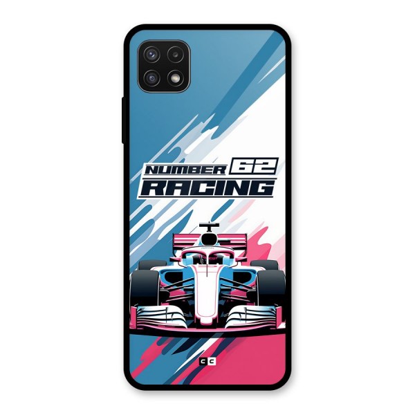 Motor Racing Glass Back Case for Galaxy A22 5G