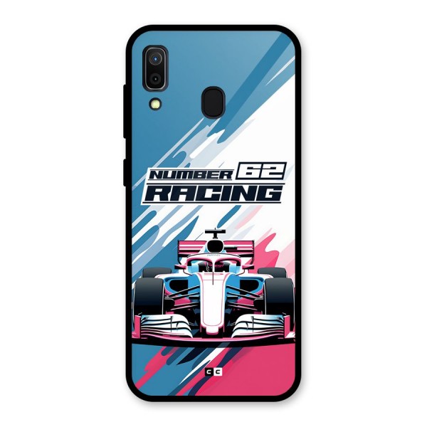 Motor Racing Glass Back Case for Galaxy A30