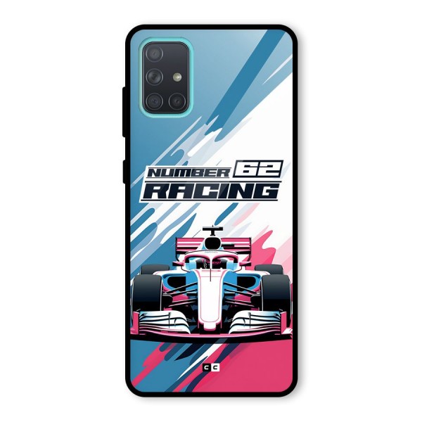 Motor Racing Glass Back Case for Galaxy A71